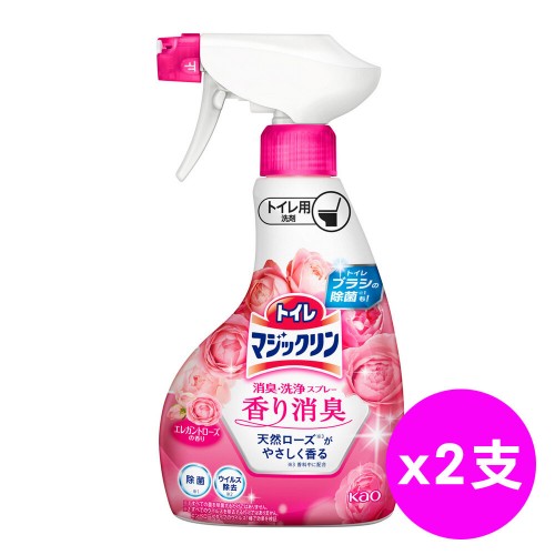 2支花王馬桶清潔除臭噴霧玫瑰香味350mL